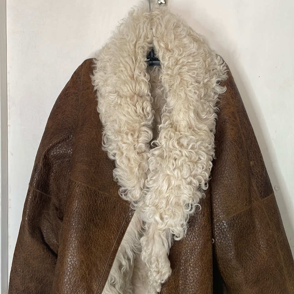 Sheep skin and fur jacket vintage Oscar De La Renta